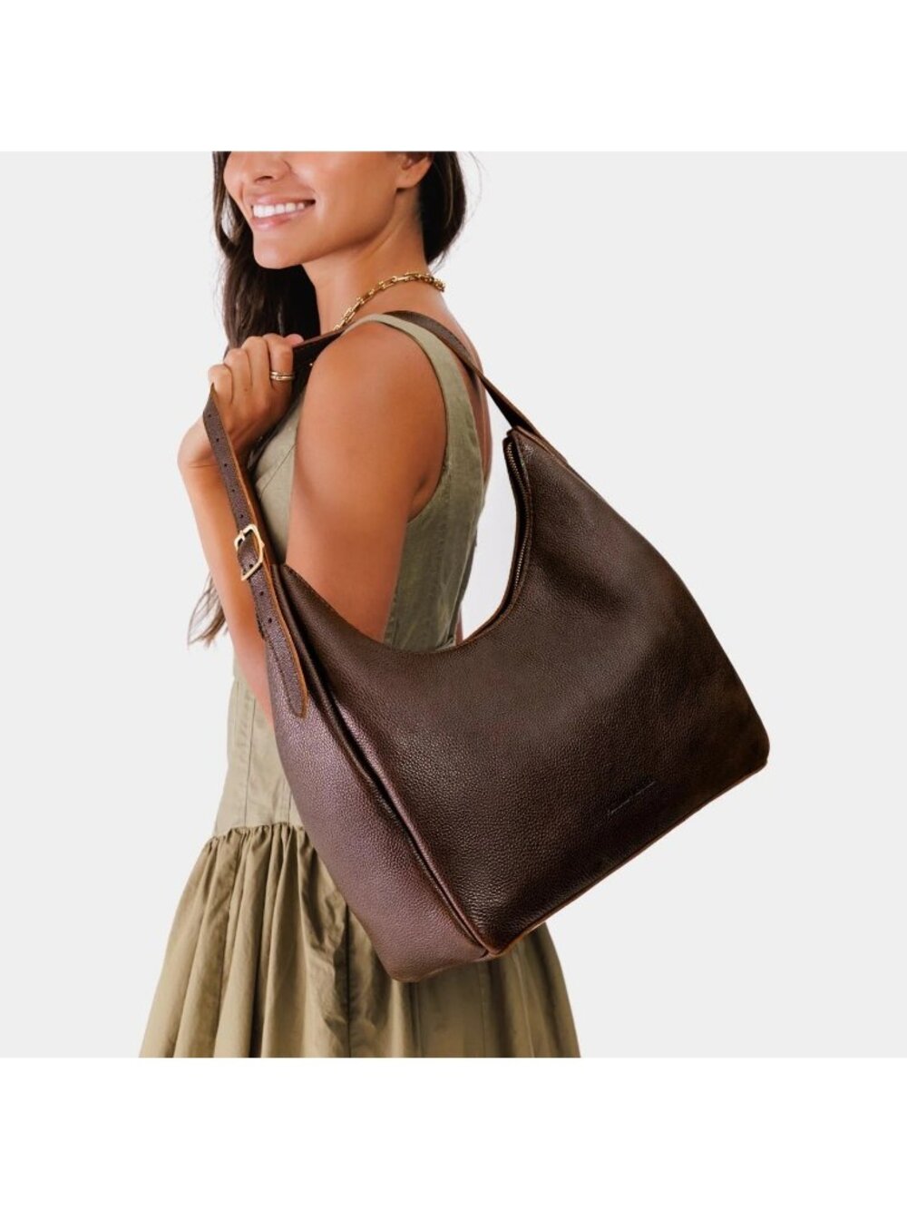 Portland Leather Aspen Bag LARGE in Coldbrew NEW